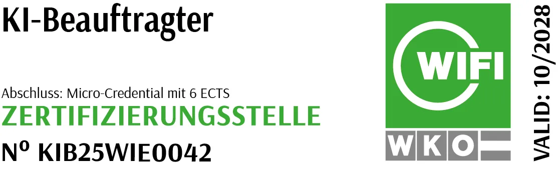 KI-Beauftragter WIFI Zertifizierung