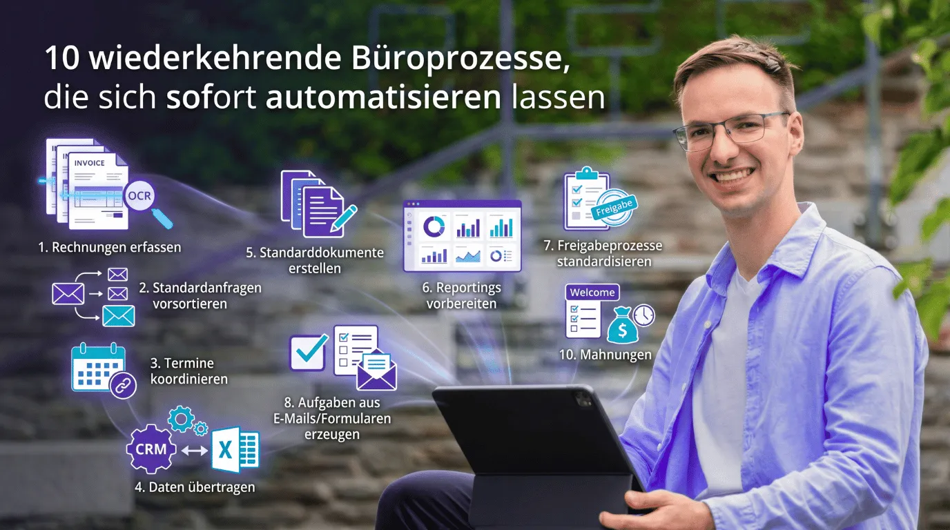 10 wiederkehrende Büroprozesse, die sich sofort automatisieren lassen