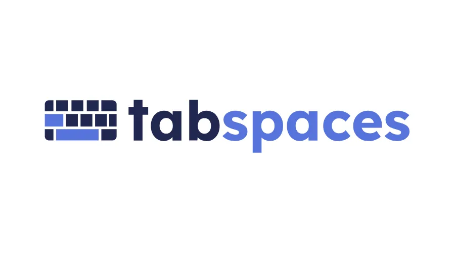 Tabspaces-Logo auf blauem Hintergrund als Titelbild des Blog-Starts